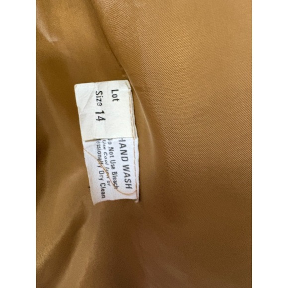 Vintage Abe Schrader Suede Feel Blazer Jacket Women's Size 14 Brown Black Trim - Picture 5 of 10
